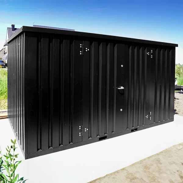 Conteneur démontable noir 4 x 2 mètres