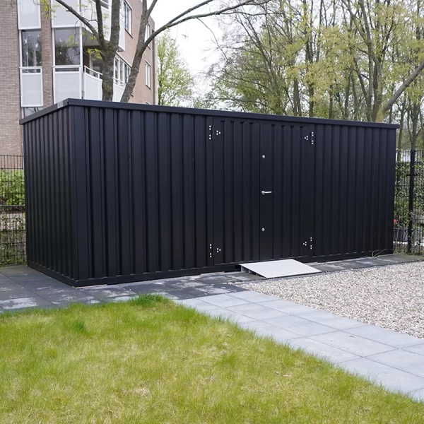 ZEL-0052-2 Conteneur démontable noir 5 x 2 mètres